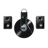 Sound Burger Portable Bluetooth Turntable and Speaker Bundle AT-SB727-BDL3X