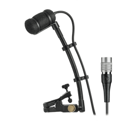 Cardioid Condenser Clip-on Instrument Microphone for use with Audio-Technica cW-Style Body-pack Wireless Transmitters ATM350UcW