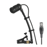 Cardioid Condenser Clip-on Instrument Microphone for use with Audio-Technica cH-Style Body-pack Wireless Transmitters ATM350UcH
