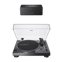 Direct-Drive Wireless Turntable and Speaker Bundle AT-LP120XBT-USB-BDL65X