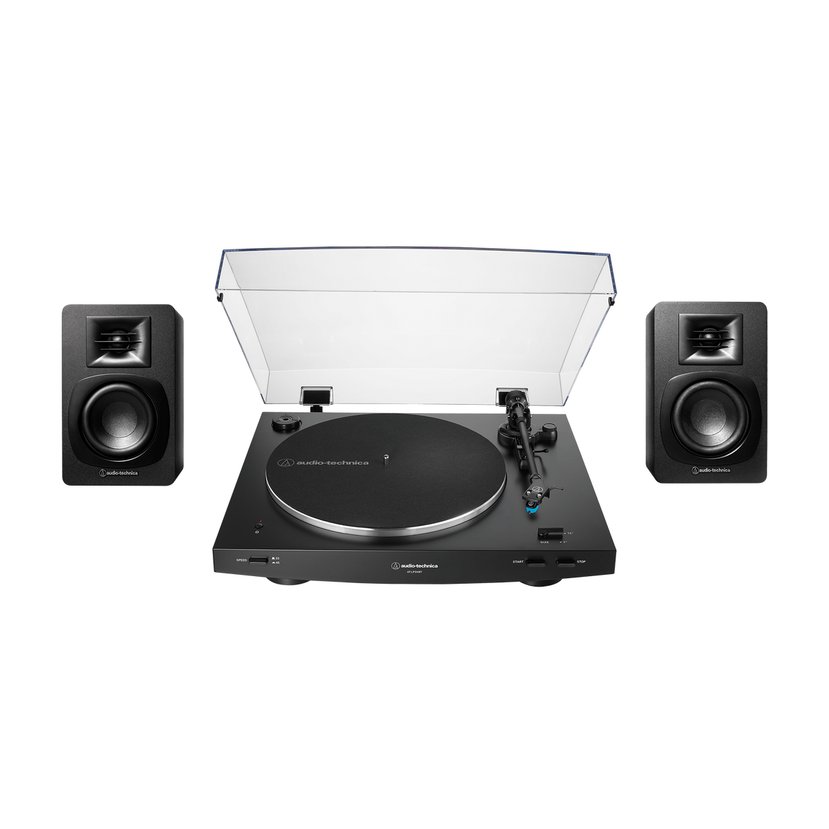 Fully Automatic Wireless Turntable and Speaker Bundle AT-LP3XBT-BDL3X