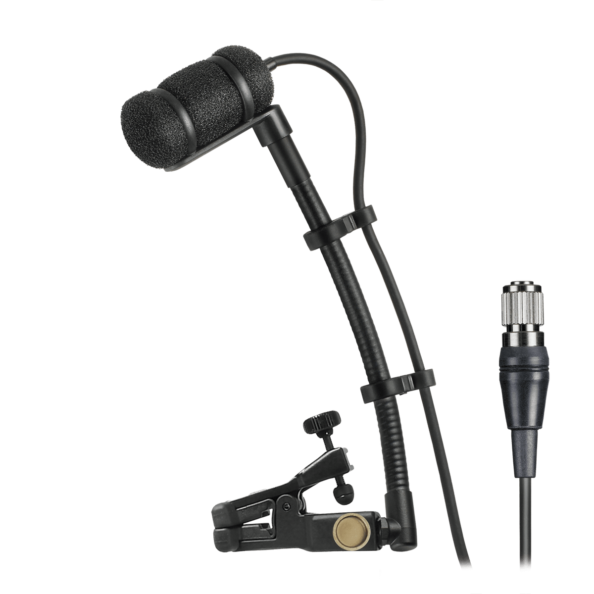 Cardioid Condenser Clip-on Instrument Microphone for use with Audio-Technica cH-Style Body-pack Wireless Transmitters ATM350UcH