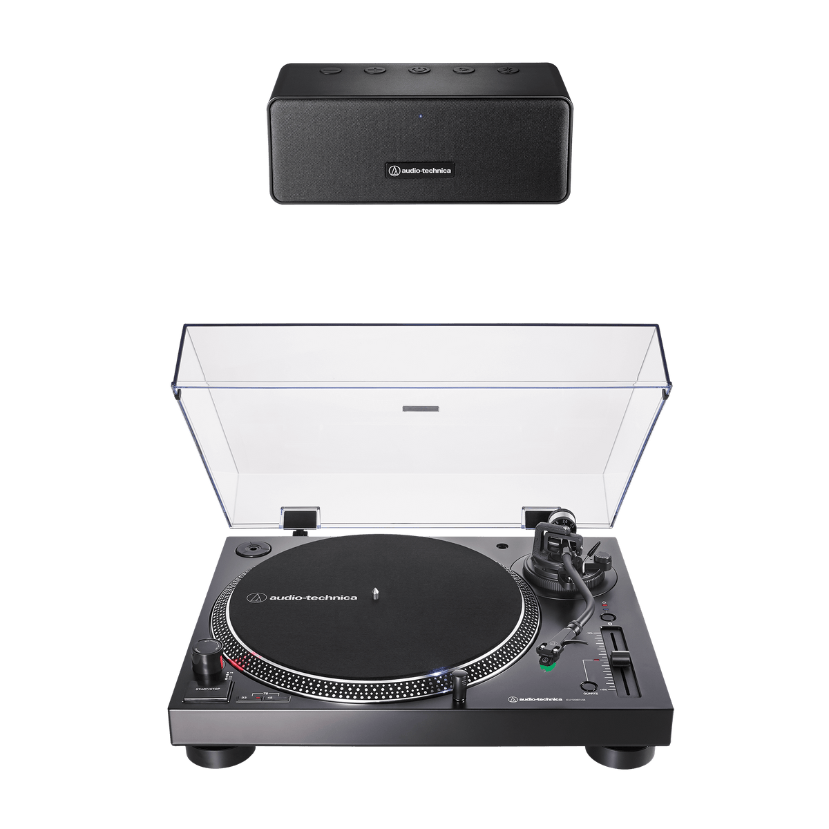 Direct-Drive Wireless Turntable and Speaker Bundle AT-LP120XBT-USB-BDL65X